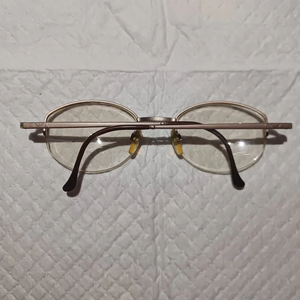 Vintage Emporio Armani Italy 080 1089 Eyeglasses Frames Champagne 49-21-135 - Picture 11 of 15